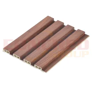 Indoor Wood Plastic Composite Cladding Fluted Wall Board Wpc Interior Wall Panel eoncred