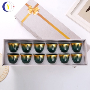 Juego de Tazas de Cerámica Creativas con Estampado Europeo, 12 Piezas, Tazas de Café Moonlight para Uso Comercial o Doméstico - Product Image 1