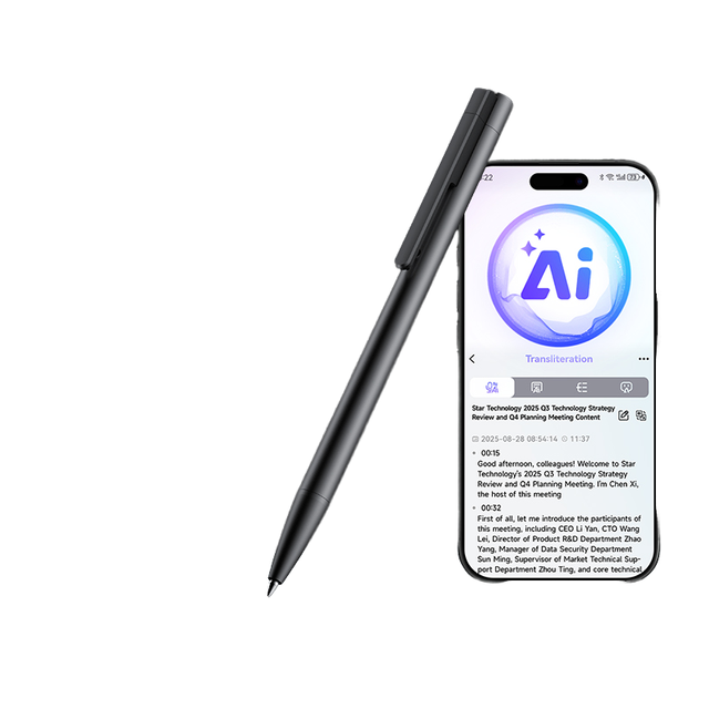 AI Voice Recorder Writing Pen Lithium Battery Aluminum Alloy  Recording Meeting Transcription Translation AI Note Taker