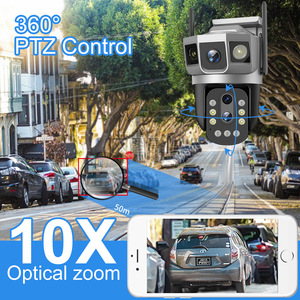 Caméra <span class=keywords><strong>IP</strong></span> PTZ extérieure <span class=keywords><strong>V380</strong></span> <span class=keywords><strong>Pro</strong></span> avec suivi automatique du mouvement, vidéo intelligente 355°, zoom optique 10x, capteur CMOS, vision nocturne, Cloud, 6MP - Product Image 3