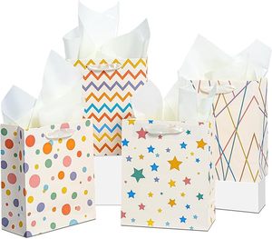 Sac en papier cartonné blanc de haute qualité pour la présentation des produits et l'<span class=keywords><strong>emballage</strong></span> des achats clients, à usage universel - Product Image 1