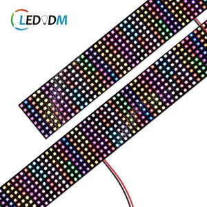 DC5V 8x8 16x16 8x32 64 พิกเซล rgb arduino ยืดหยุ่น led matrix 16x16 led matrix ws2812b พิกเซล rgb แผ่นแสง