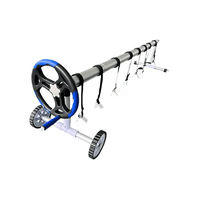 Bobine de couverture de piscine de style populaire avec supports en aluminium pour piscine creusée