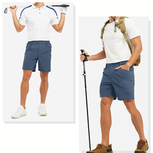 Men's Hybrid Golf <strong>Shorts</strong> 7 Inch Cargo Ripstop Quick Dry <strong>Stretch</strong> Flat Front Water Resistant Casual Hiking <strong>Work</strong> Wear Belt Bow - Product Image 3
