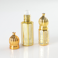 Logo personnalisé fantaisie Uxorious 3 ml 6 ml 12 ml rouleau vide octogonal huile de parfum bouteille en verre cristal Attar affichage bouteille Tola