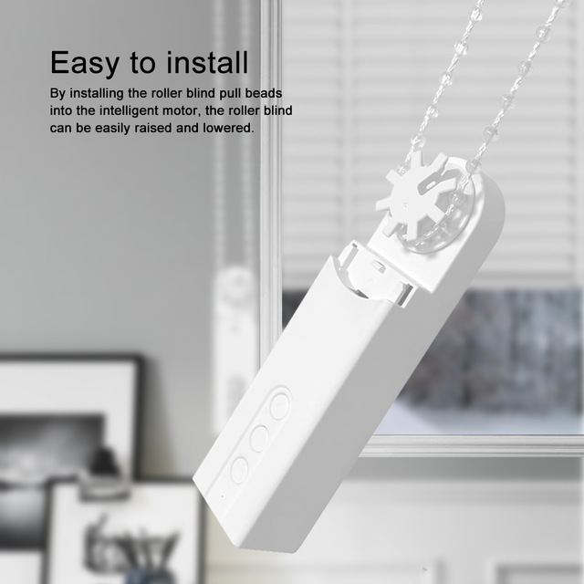 Tuya Smart Electric Motorized Chain Curtain Roller Blinds Bluetooth/WiFi Remote Control Voice Control Automation Kitchen Bedroom