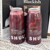 Nouveau Design Boîte en PET pour Gâteaux, Pots en Plastique Transparent Personnalisés Jetables pour Lait, Thé, Jus, Gâteaux, Smoothies, Pots en PET avec Couvercles Entièrement Ouvrables
