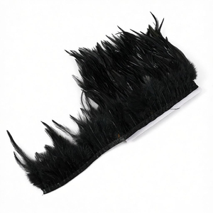 Bande <span class=keywords><strong>de</strong></span> tissu <span class=keywords><strong>plume</strong></span> colorée à pointes, bordure en tissu, accessoires vestimentaires, décoration en plumes <span class=keywords><strong>de</strong></span> <span class=keywords><strong>coq</strong></span>, DIY, haute qualité - Product Image 6