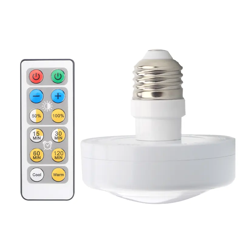 Minimalist design remote control timing dimming 3-color LED intelligent night light E26 thread cordless indoor battery downlight