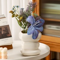 Woondecoratie Keramische vaas Moderne minimalistische stijl Hartvormig gekleurd glazuur Mini bloemenvaas Bloemstuk (1 stuk)