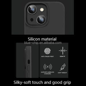 Funda de Silicona de Lujo a Prueba de Golpes para iPhone 15/16 de Shenzhen, Nueva Cubierta Negra Lisa con Mucha Goma Suave, Accesorio para Móvil - Product Image 3