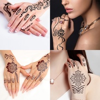 2025 pochoir de tatouage temporaire au henné pour dessin de fleurs faisant du pochoir de tatouage au henné pochoirs au henné à la main autocollant non toxique
