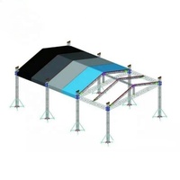 Aleación de aluminio al aire libre concierto escenario arco techo sistema de armadura portátil triángulo altavoz armadura plataforma diseño soporte pantalla TUV