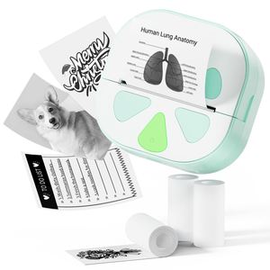 Thermal Sticker Labels <b>Printer</b> for 203dpi 57mm 1300mAh Battery No-Ink Required 3 Rolls DIY Study Notes Pictures in Stock - Product Image 1