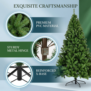 Full Size PVC Christmas <b>Tree</b> Classic Pointed Top Design Large Floor <b>Standing</b> Xmas <b>Tree</b> For Hotel And Mall Decor - Product Image 4