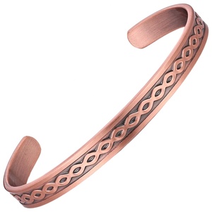 Men Women Pure Copper Magnetic <b>Bracelet</b> Antique Adjustable Cuff Arthritis Relief Healing Energy Jewelry <b>Couple</b> Gift Wholesale - Product Image 1