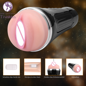 Male <strong>Masturbator</strong> Cup Adult Product Adult Toys <strong>Flashlight</strong> Style Electric Squeezing Model with 10 Vibration Frequencies Sex Toys - Product Image 5