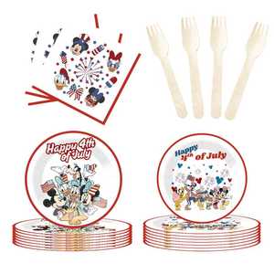 DAMAI - Juego de Artículos para Fiesta del 4 de Julio, Kit con Temática Patriótica para Decoraciones del Día de la Independencia y Día de las Elecciones, Decoraciones para Fiestas, para 8 Personas - Product Image 5