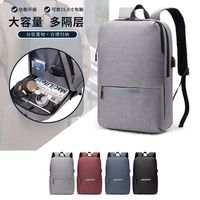 Sac à dos de voyage imperméable grande capacité OEM pour affaires, étudiants, école, avec port USB, pour ordinateur portable 15,6 pouces
