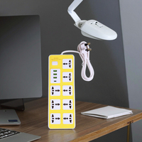 Harga grosir Universal 8 outlet standar dan 3 Strip daya ekstensi kantor dan rumah USB dengan Strip kabel
