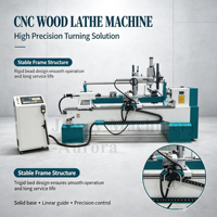 Multi-function CNC Wood Lathe With Milling, Engraving & Polishing Function for Wooden Stair Baluster, Table Legs, Furniture Legs