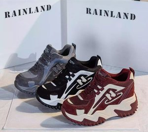 <span class=keywords><strong>Sneakers</strong></span> Chunky Retrò da Donna con Lacci, <span class=keywords><strong>Tacco</strong></span> <span class=keywords><strong>Interno</strong></span> Nascosto, Inserti in Rete e Suola Robusta, Produzione ODM all'Ingrosso per Primavera e Autunno - Product Image 4