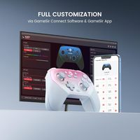 Manette de Jeu Sans Fil RGB GameSir Super Nova avec Taux d'Échantillonnage 1000 Hz, Joysticks à Effet Hall, Gâchettes à Effet Hall et Batterie 1000 mAh pour PC