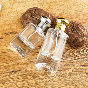 Lüks Yuvarlak Şeffaf Cam Parfüm Şişeleri 30ml 50ml 100ml Kalın Tabanlı Silindir Şeklinde Sprey Başlıklı Pompa Sprey - Product Image 6