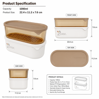 Versehoudende glazen voedselcontainer van borosilicaatglas, BPA-vrij, voedselveilig, lunchbox