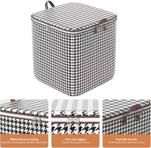Sac de rangement classique, durable, grande capacité, imperméable, pour la maison, le dortoir, organisateur robuste pour couettes et vêtements, réutilisable pour le déménagement - Product Image 2