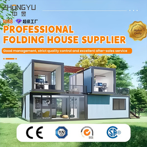 Casa Contenedor Plegable Zhongyu, Diseño Moderno, Forma Rectangular, Acero de Color, Casa Móvil para Uso Residencial - Product Image 1