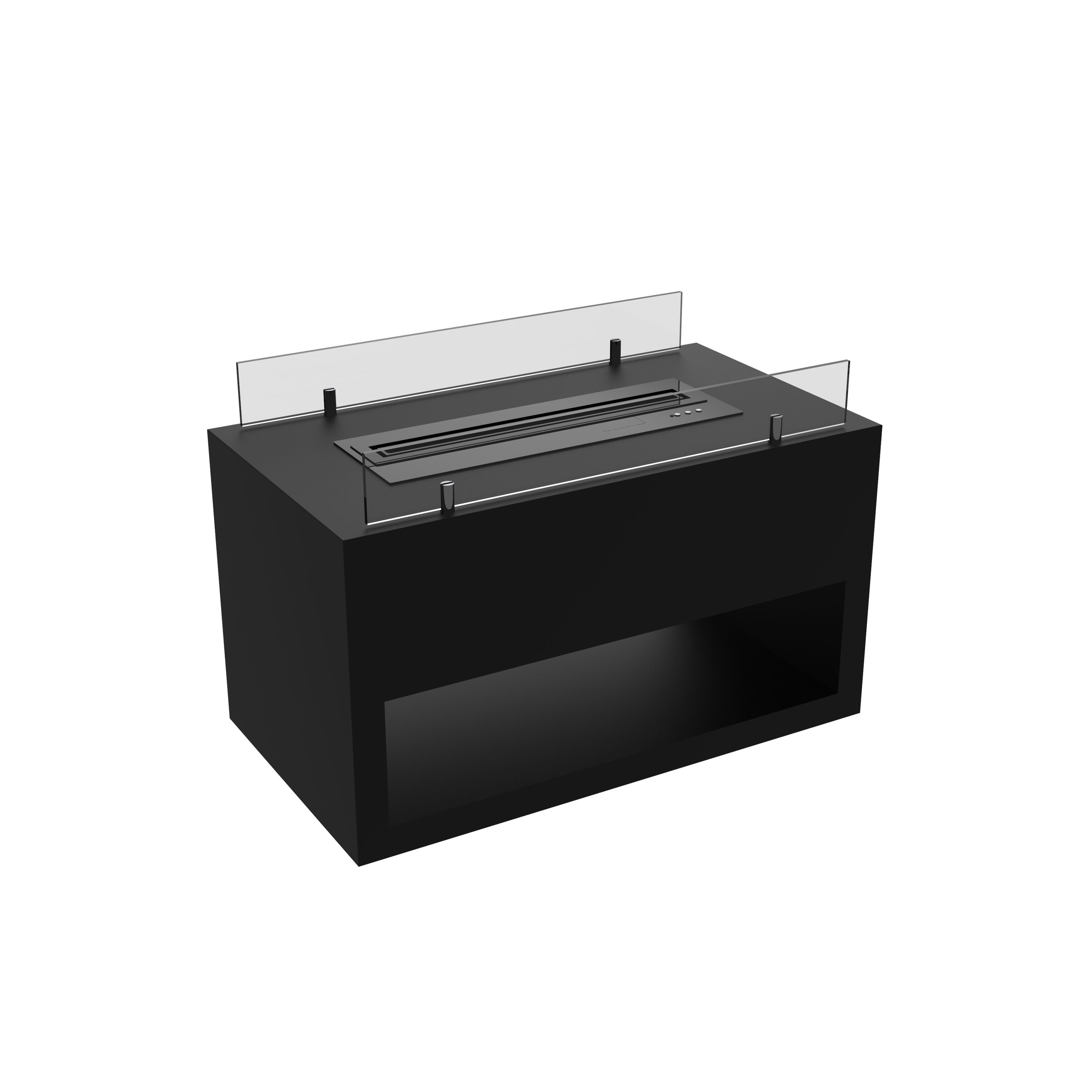 Usine Prix Style Moderne Table Basse En Marbre Blanc Électrique Cheminée À L'éthanol