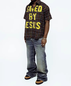 Yuchen Tùy Chỉnh Hộp Áo Sơ Mi Chất Lượng Cao Mùa Hè In Giải Trí Quá Khổ Cổ Điển Ngắn Tay Áo Nút Áo Sơ Mi Sọc - Product Image 6