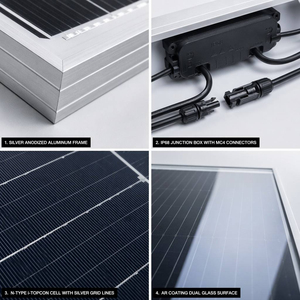 Panneau solaire Trina à double vitrage 730W 740W 735W 760W – Meilleurs <span class=keywords><strong>prix</strong></span> – Modules photovoltaïques bifaciaux demi-cellules - Product Image 4