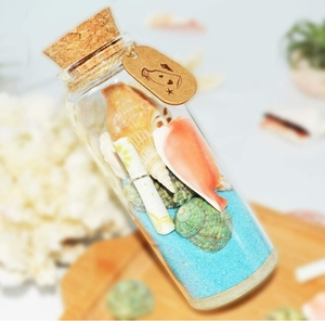 Venta al por mayor pequeños 40ml vidrio Mini botellas tarros con tapones de corcho de madera para favores de la boda bebé deseando botellas - Product Image 5