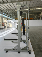 Prix de gros : Demi-rack de musculation en acier galvanisé de 3 mm d'épaisseur, avec base longue, sans entretien, pour entraînement de force, tube OEM