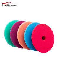 Éponge de polissage pour voiture de 3/5/6 pouces en forme de roue, tampon de polissage en mousse pour le detailing automobile avec support M14