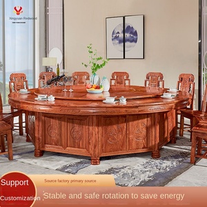 Mesa de comedor grande de caoba roja de sándalo, modelo Hedgehog 20 Grand Hotel, con ramas de caoba de origen Guangdong - Product Image 3