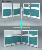 Aluminium Partition 8 Seater Office Cubicle Workstation for Call Centers Office Modern Furniture