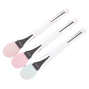 Custom Logo Double <b>Head</b> Facial Mask Brush Face Nose Wash <b>Fan</b> Brush for Skincare Makeup - Product Image 3