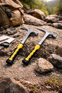 Marteau géologique professionnel à pointe, pioche à roche en acier forgé, outils de prospection - Product Image 2