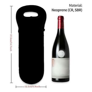 Bolsa de Transporte para Vino Personalizada, con Capacidad para Dos Botellas y Vasos, Funda de Neopreno para Sublimación, Porta Botellas de Vino de 750 ml - Product Image 2
