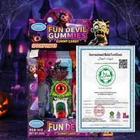 Nouveauté Bonbons Gélifiés Amusants en Forme de Diable Effrayant 18g – Bonbons Gélifiés Moelleux aux Fruits pour Fêtes d'Halloween