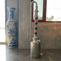Colonne de distillation en cuivre 50L TP2 équipement de distillation d'alcool immobile pour la vodka et les boissons au rhum et la machine à vin