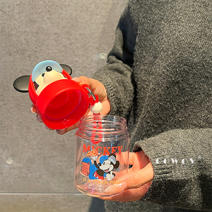 Vaso Infantil de Tritán con Diseño de Dibujos Animados de <span class=keywords><strong>Disney</strong></span>, 290 ml, Botella de Agua con Tapa para el Regreso a Clases y Regalos - Product Image 4