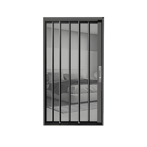 Porte invisible sans rail en alliage d'aluminium, moustiquaire en acier inoxydable, anti-insectes, anti-chats, anti-rats, avec serrure à bascule en maille diamantée - Product Image 2