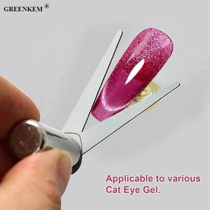 Outil magnétique professionnel pour salon de manucure, <span class=keywords><strong>plaque</strong></span> métallique magnétique œil de chat en forme de cœur, effet œil de chat français en V - Product Image 6