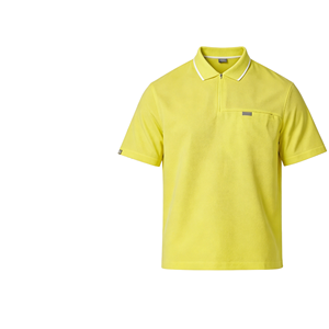 Polo unisexe à manches courtes avec col zippé et poche poitrine - Product Image 2