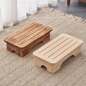 Taburete moderno de madera maciza, reposapiés pequeño para cama, taburete para sofá, tapete para mesa, almohadilla elevadora para debajo de la mesa - Product Image 1