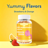 Groothandel Private Label Multivitamine Gummies voor Kinderen met Meerdere Vruchten, Supplement ter Ondersteuning van de Gezondheid en Groei van Kinderen, OEM